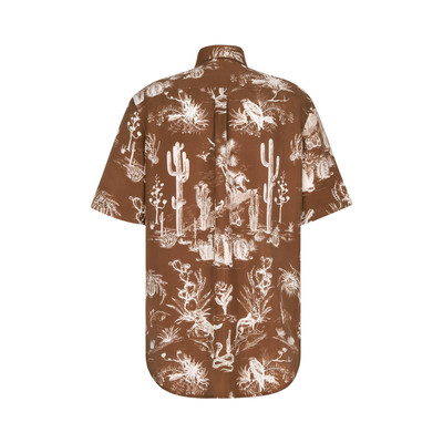 Dior Dior x Cactus Jack Oversized Short-Sleeve Shirt 'Coffee Brown' outlook