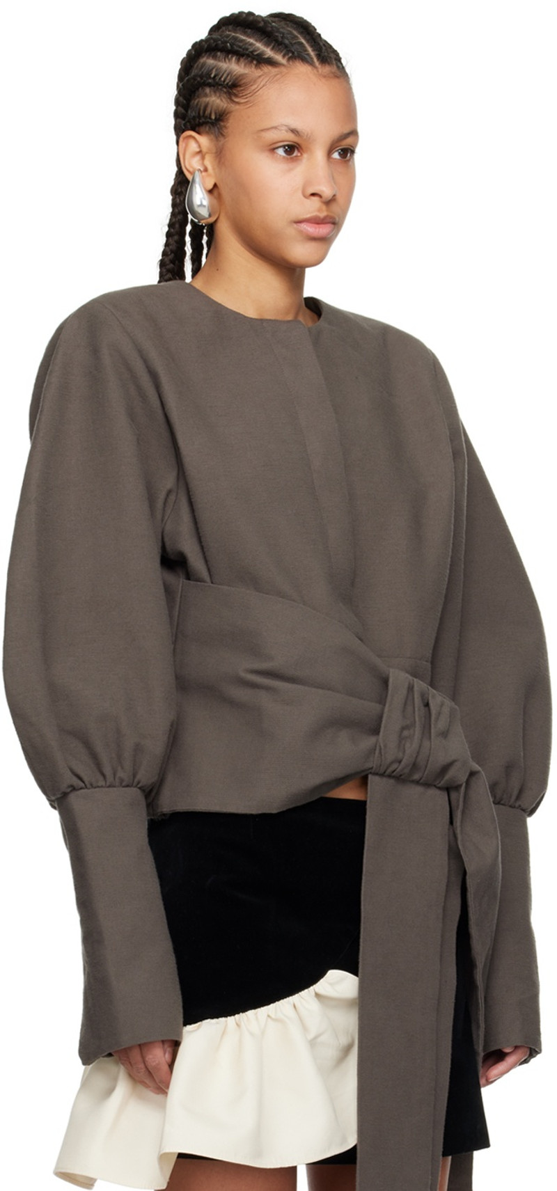 FIDAN NOVRUZOVA Gray Alma Jacket outlook