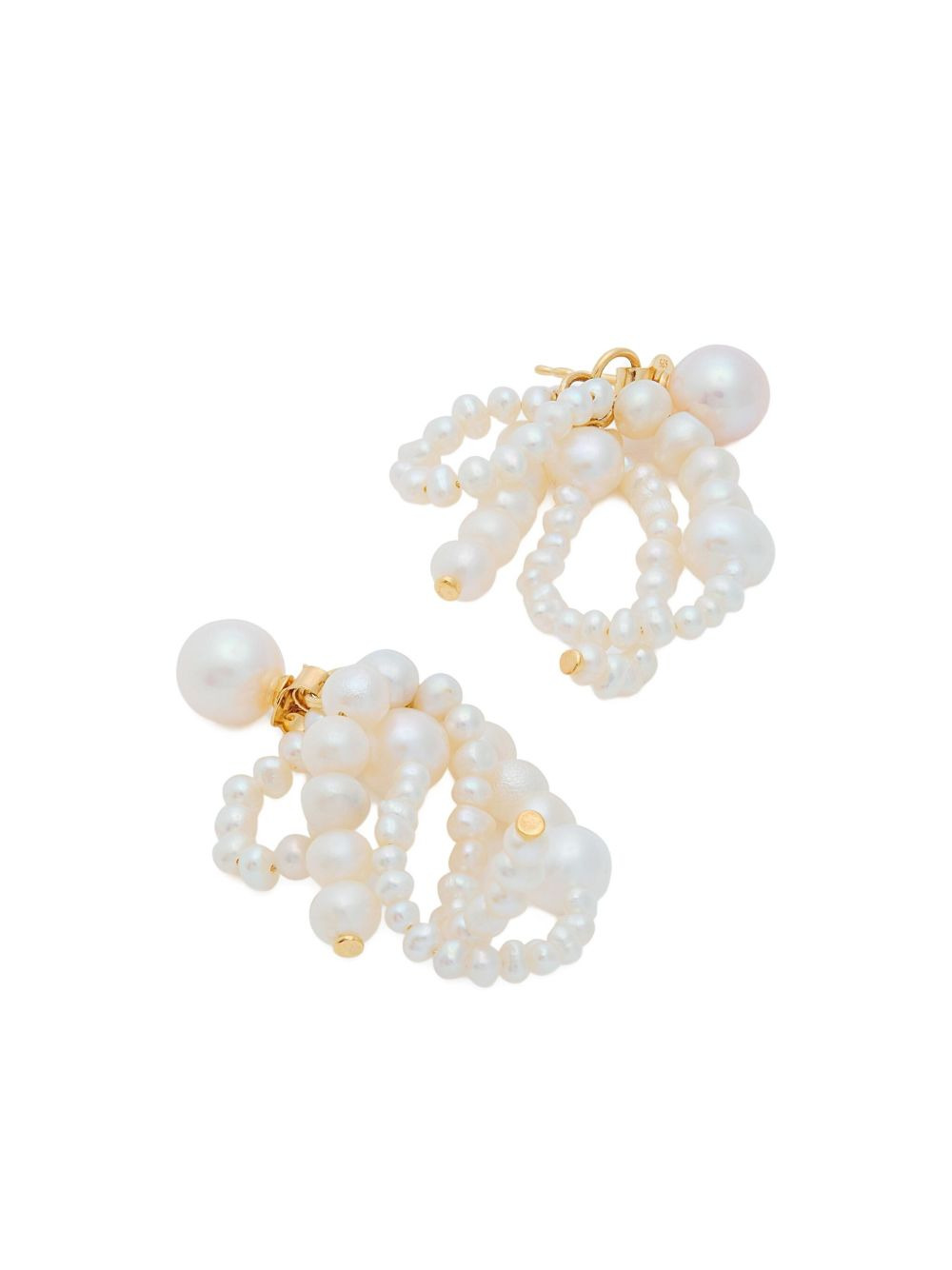 beaded freshwater-pearl earrings - 2