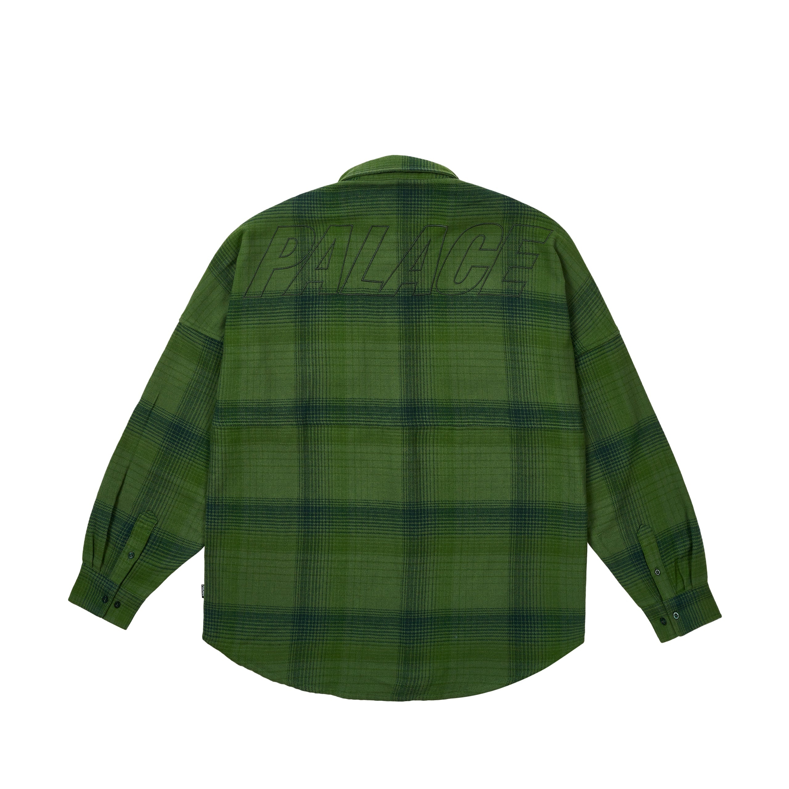 BRUSHED FLANNEL DROP SHOULDER SHIRT GREEN - 2