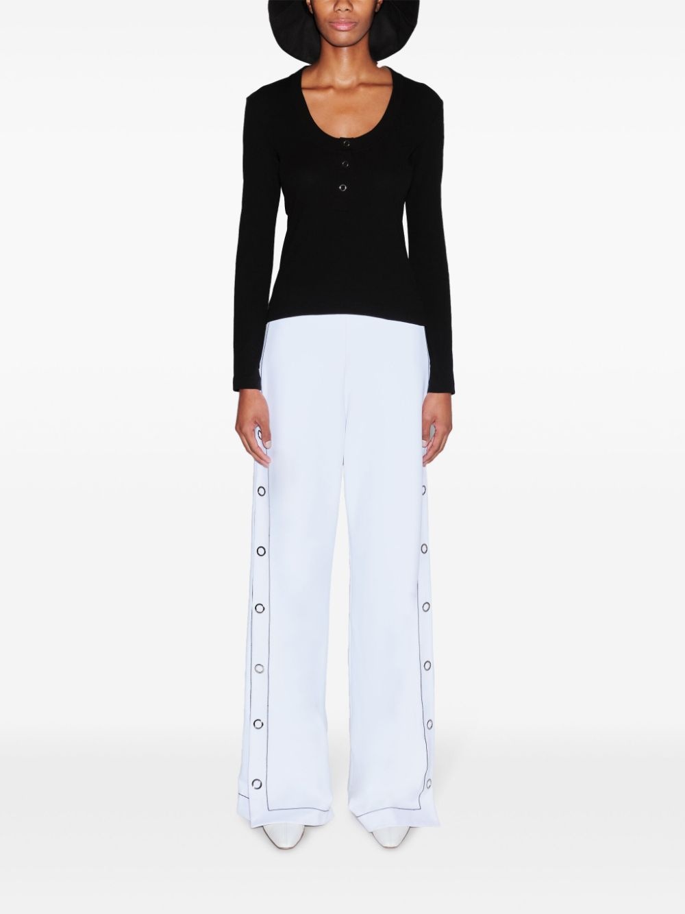 Henley ribbed-knit top - 2