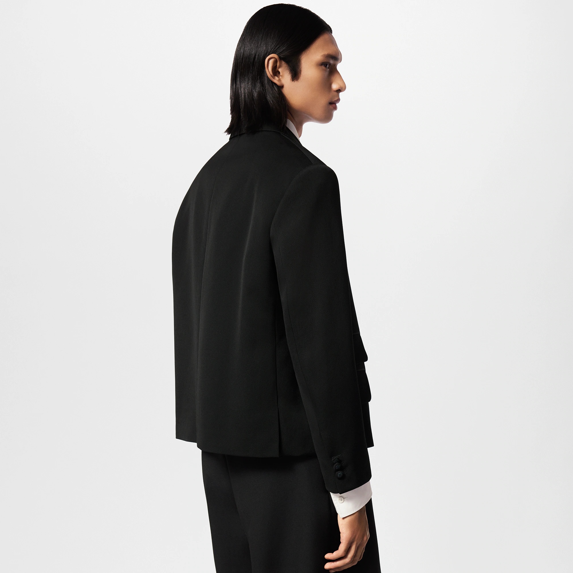 Embroidered Signature Wool Tailored Jacket - 5