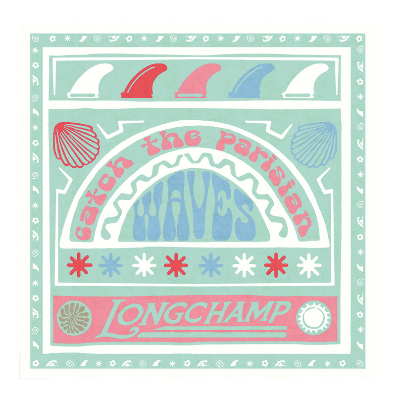 Catch The Parisian Wave Silk scarf 50 Rainbow - Silk 1