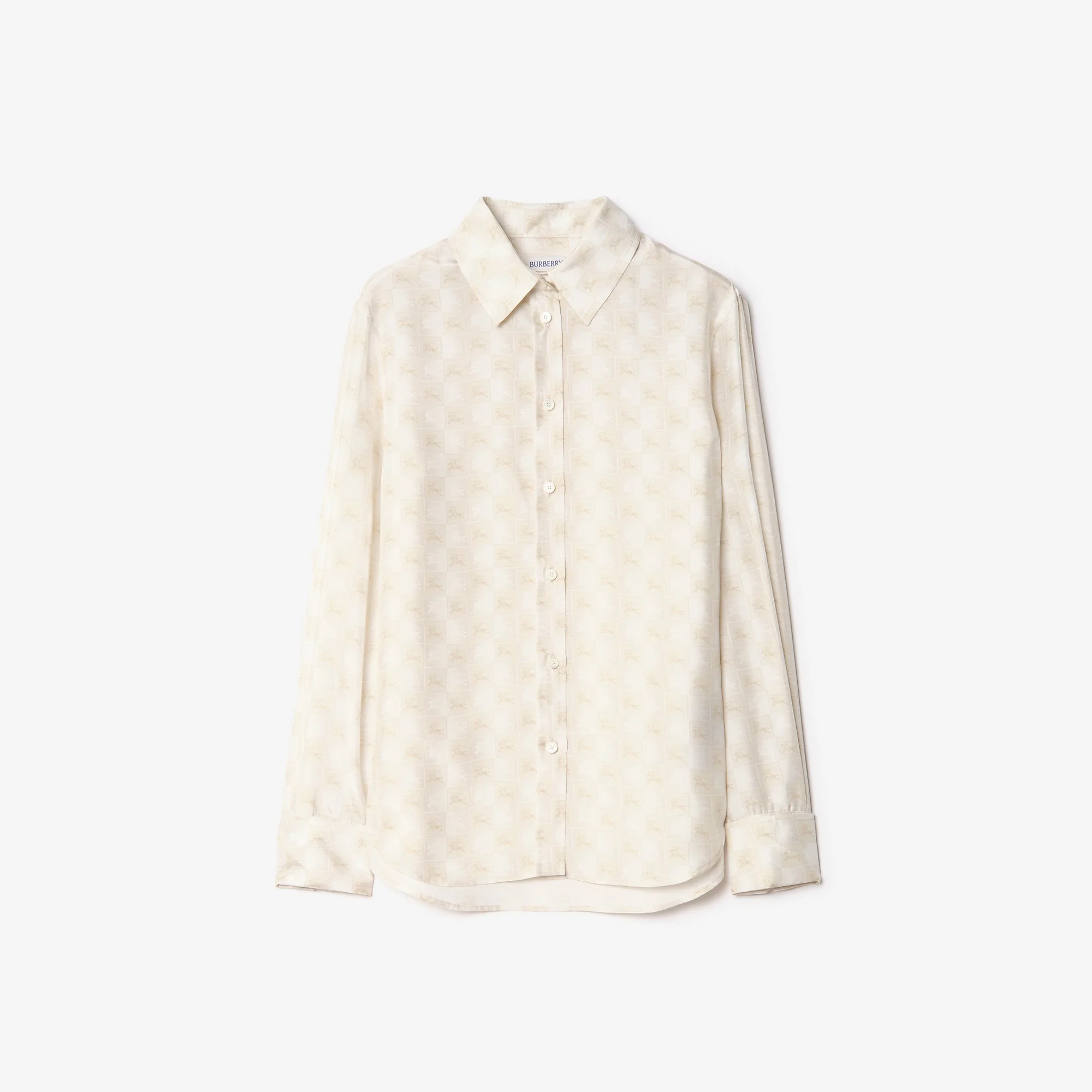 Regular Fit EKD Checkerboard Silk Shirt - 1