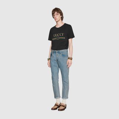 GUCCI Oversize washed T-shirt with Gucci logo outlook