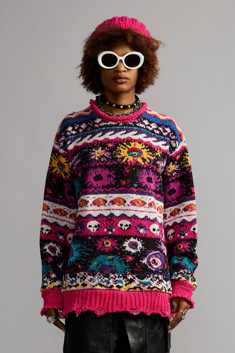 JACQUARD BOYFRIEND SWEATER 4