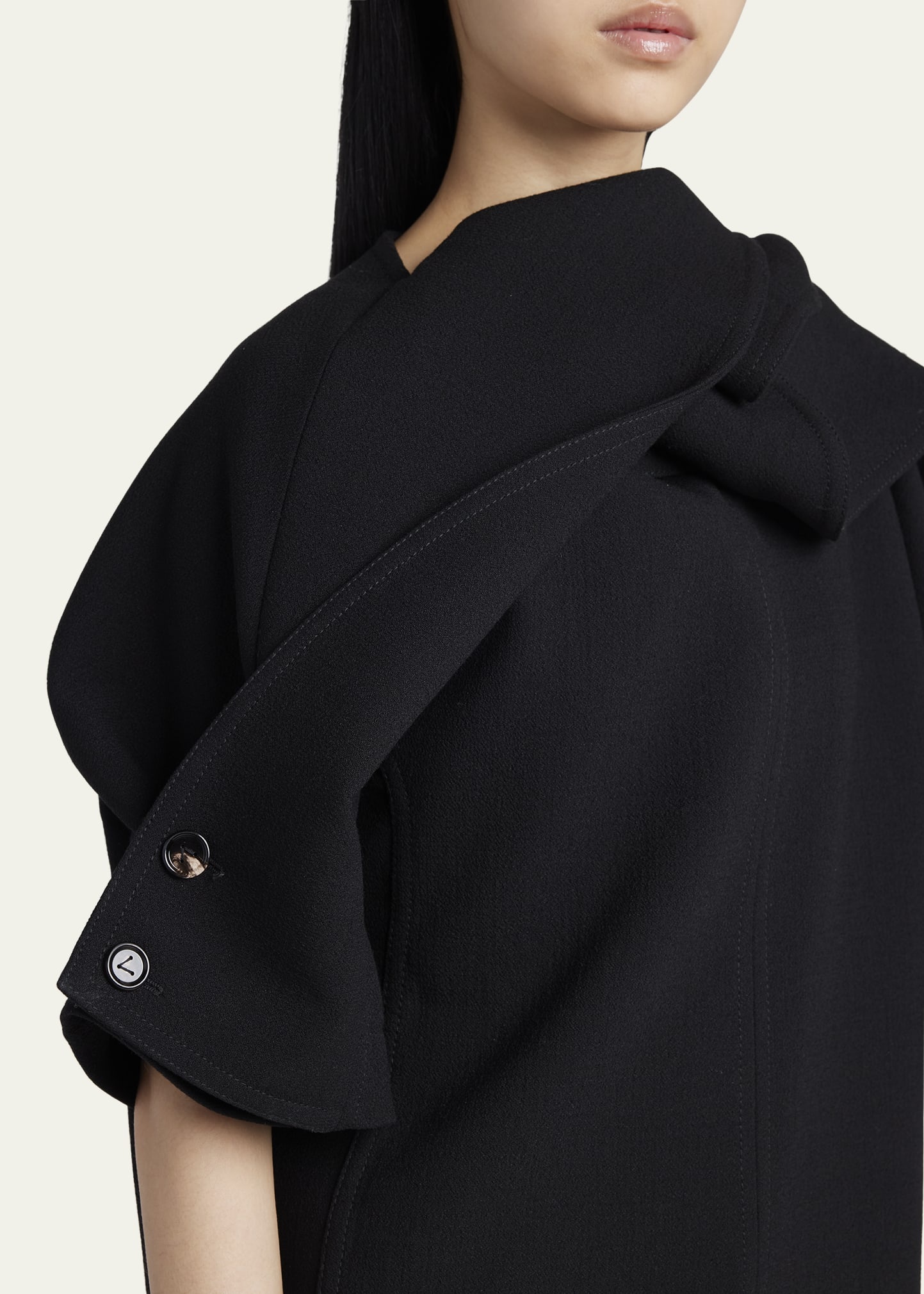 Light Double Wool Crepe Top - 5