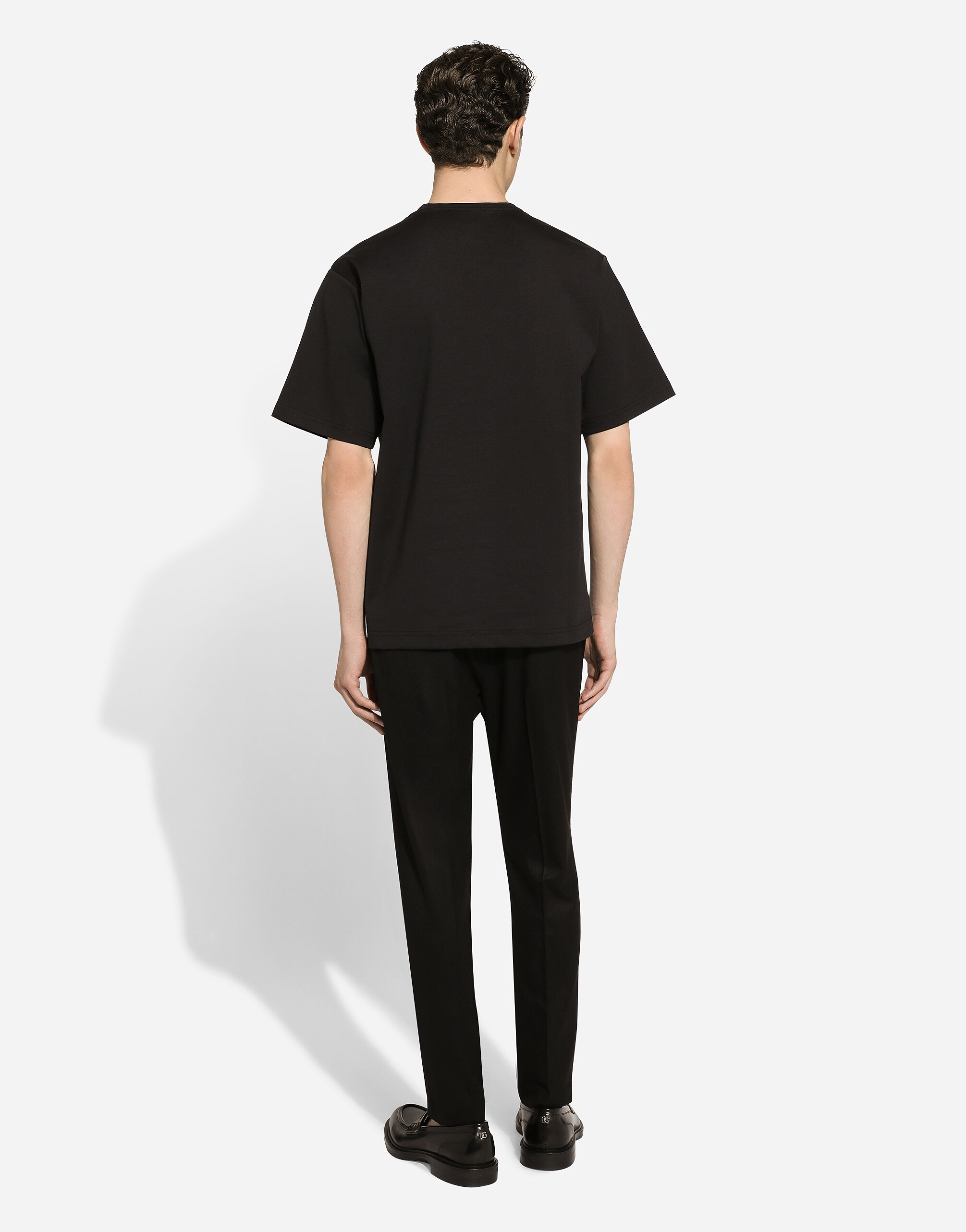 Cotton T-shirt with metal logo - 3