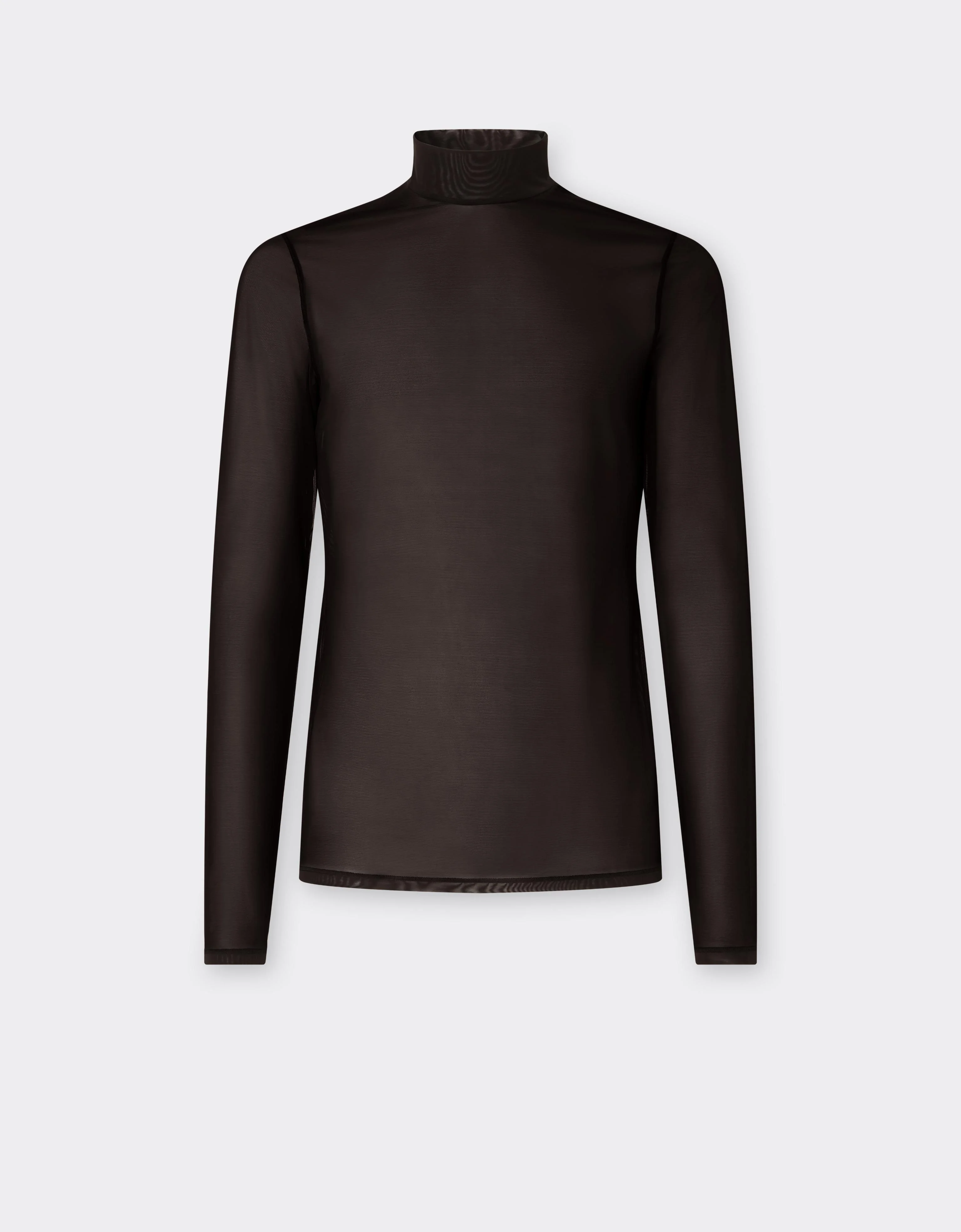 Semi-transparent Tulle Turtleneck - 1