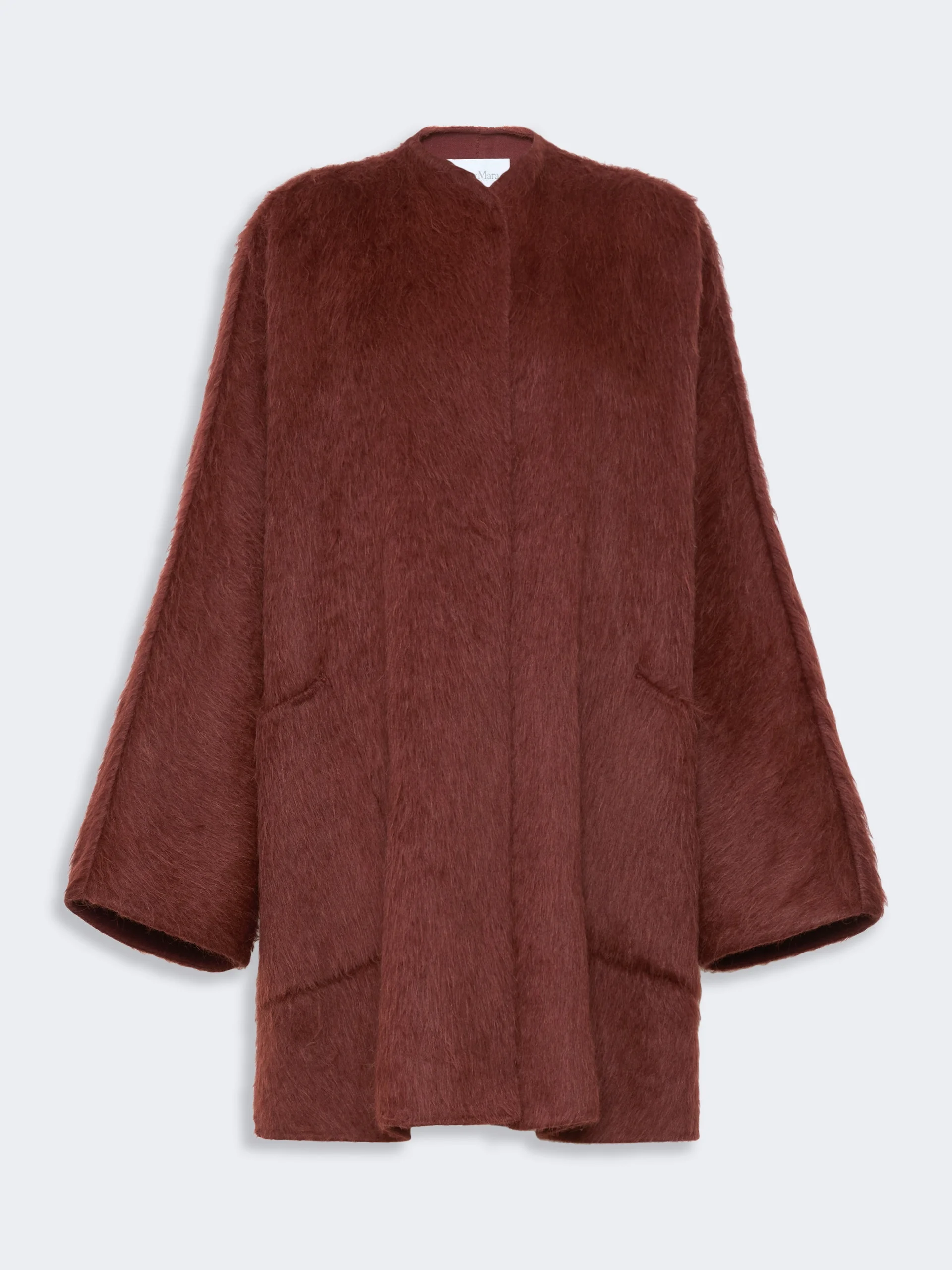 GERANIO Short alpaca and wool coat - RUST - 1