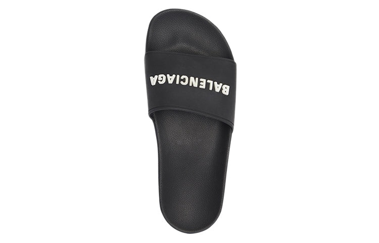 (WMNS) Balenciaga Pool Slides 'Black Rubber' 565547W1S801006 - 3