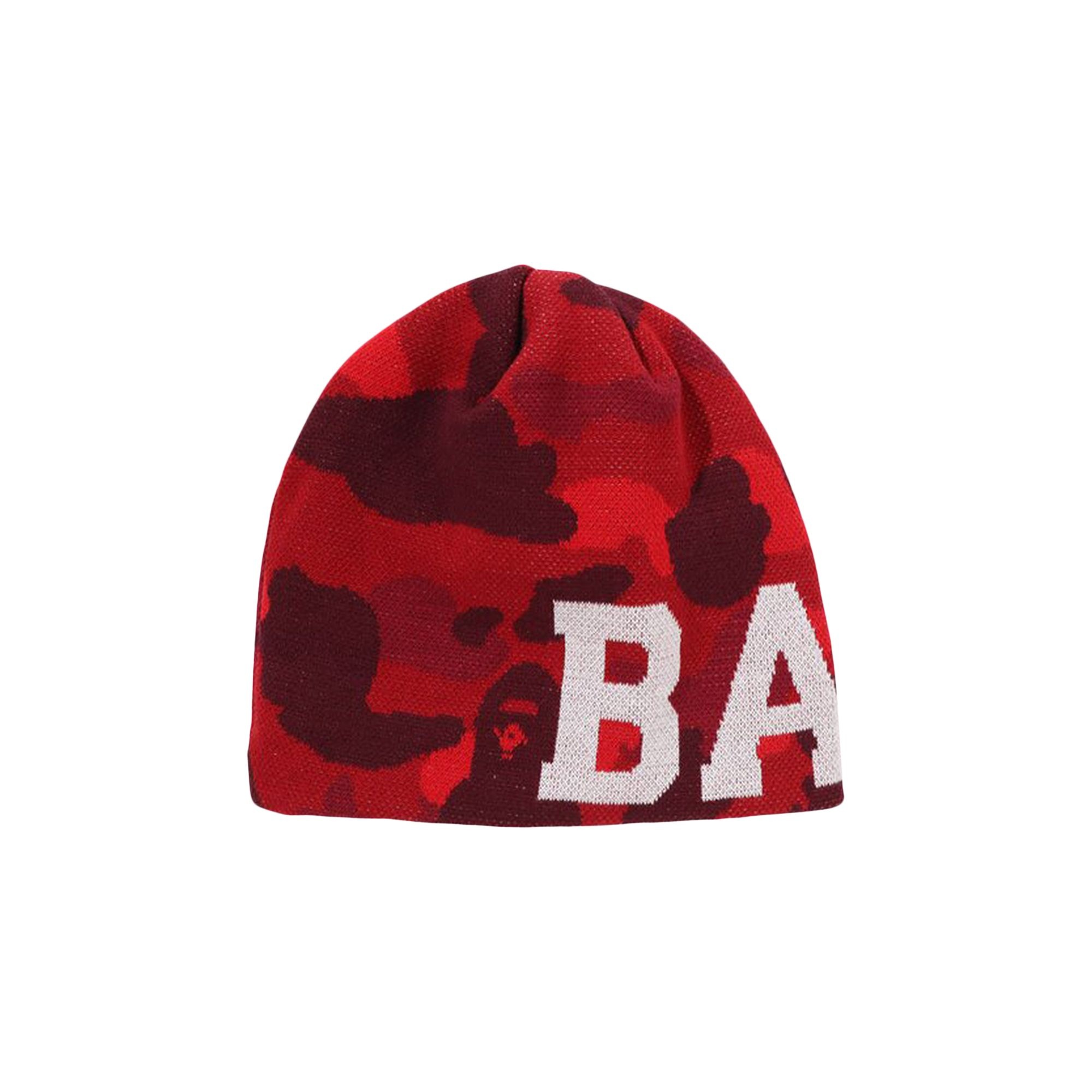 BAPE Color Camo Knit Cap 'Red' - 1