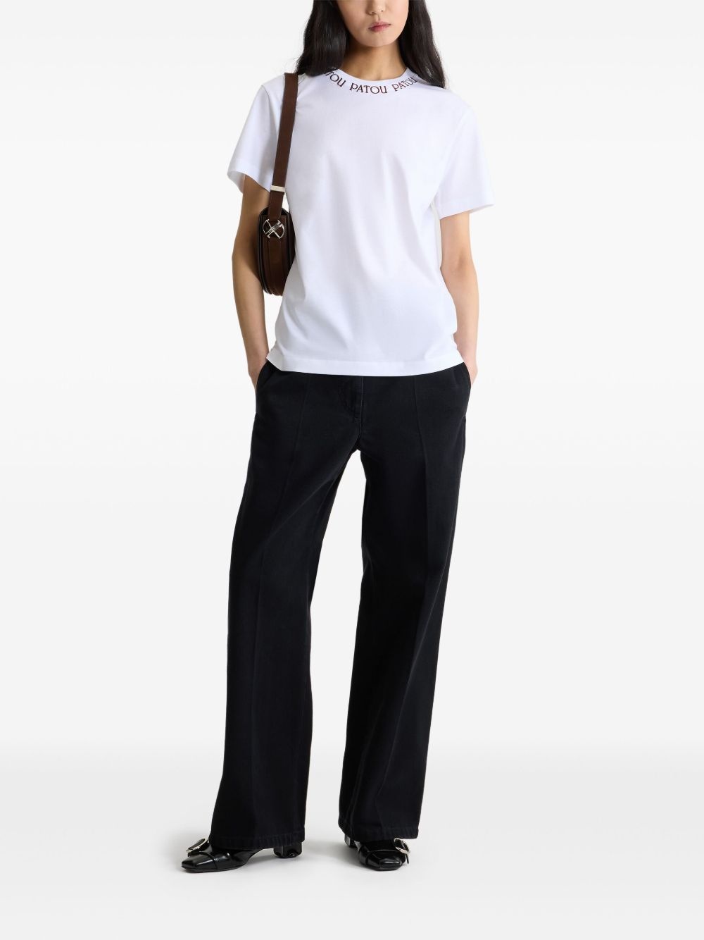 logo-embroidered T-shirt - 2