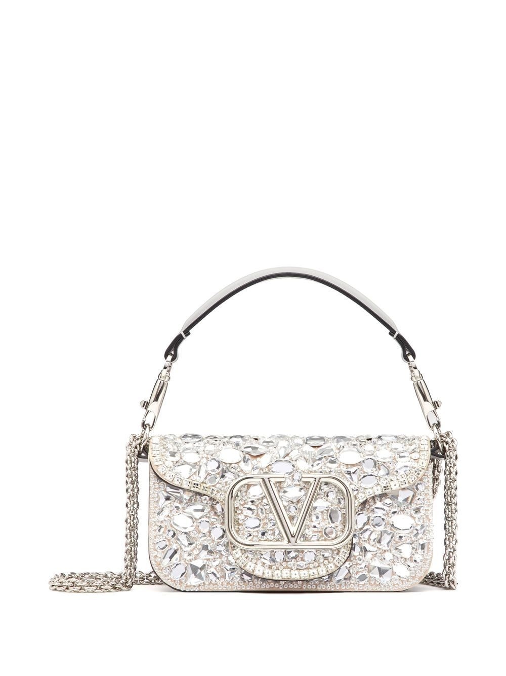 crystal-embellished shoulder bag - 1