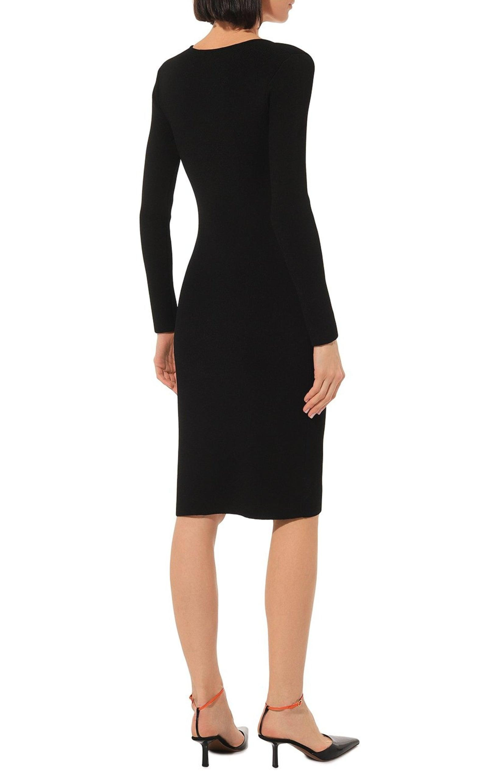 Stretch Viscose Bodycon Dress - 4
