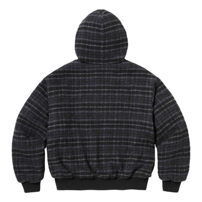 Supreme Supreme Plaid Wool Hooded Work Jacket 'Black Grey' SUP-FW23-075 outlook