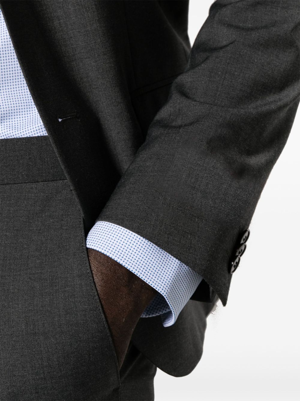 notched-lapels single-breasted blazer - 5
