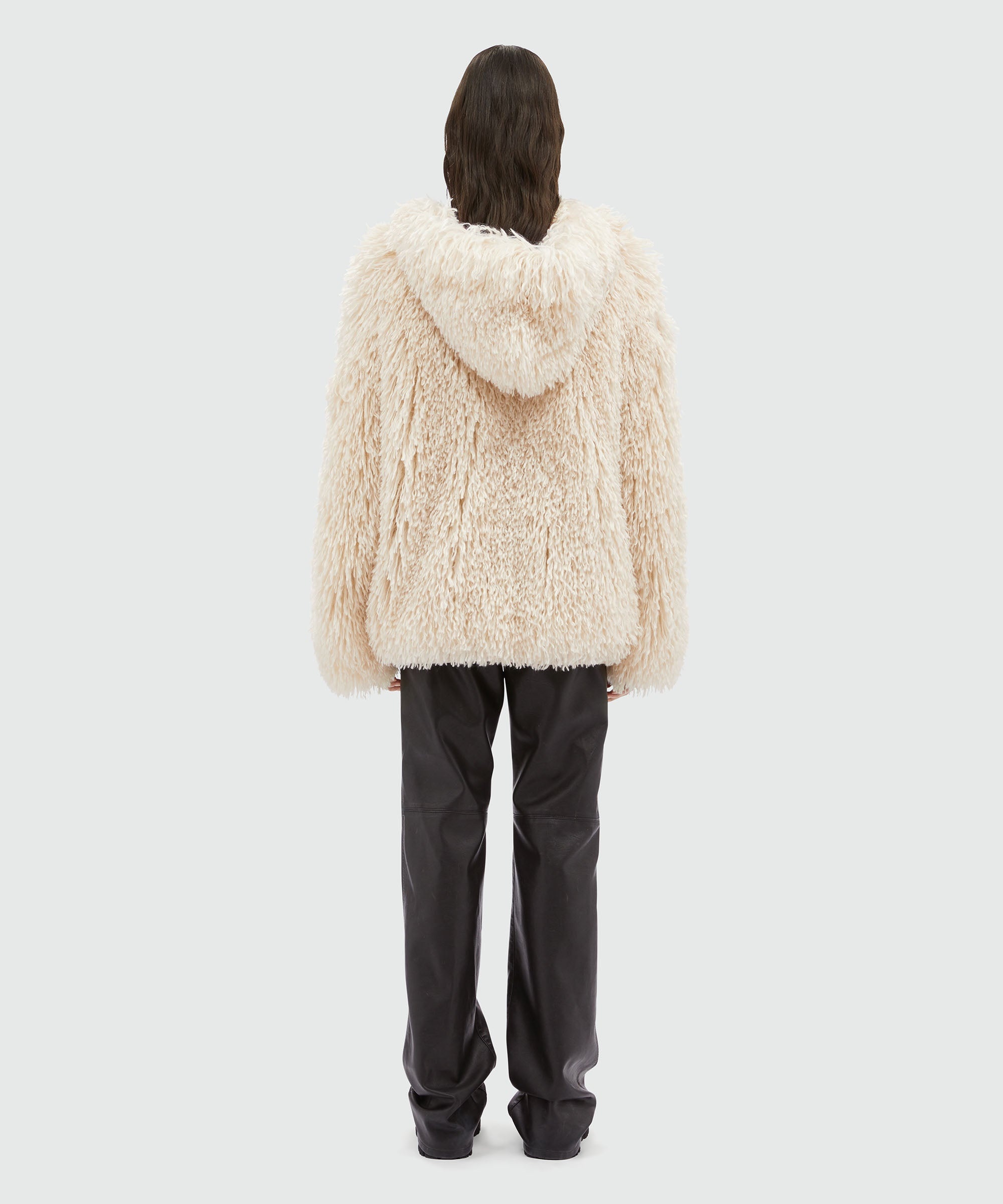 Hooded faux-fur jacket - 3