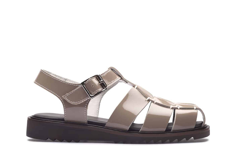 Santorin Taupe Varnish - Rubber Sole 1