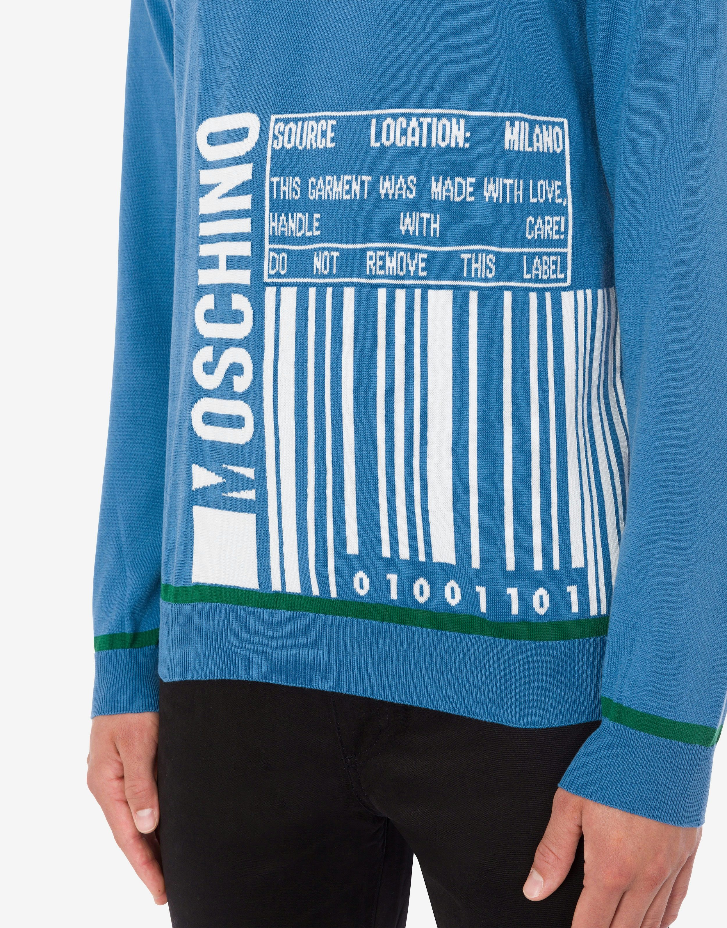 COTTON PULLOVER WITH BARCODE LOGO - 4