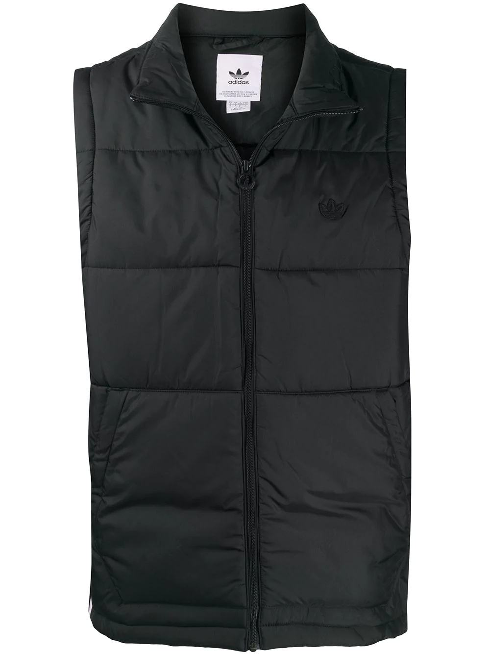 logo patch padded gilet - 1