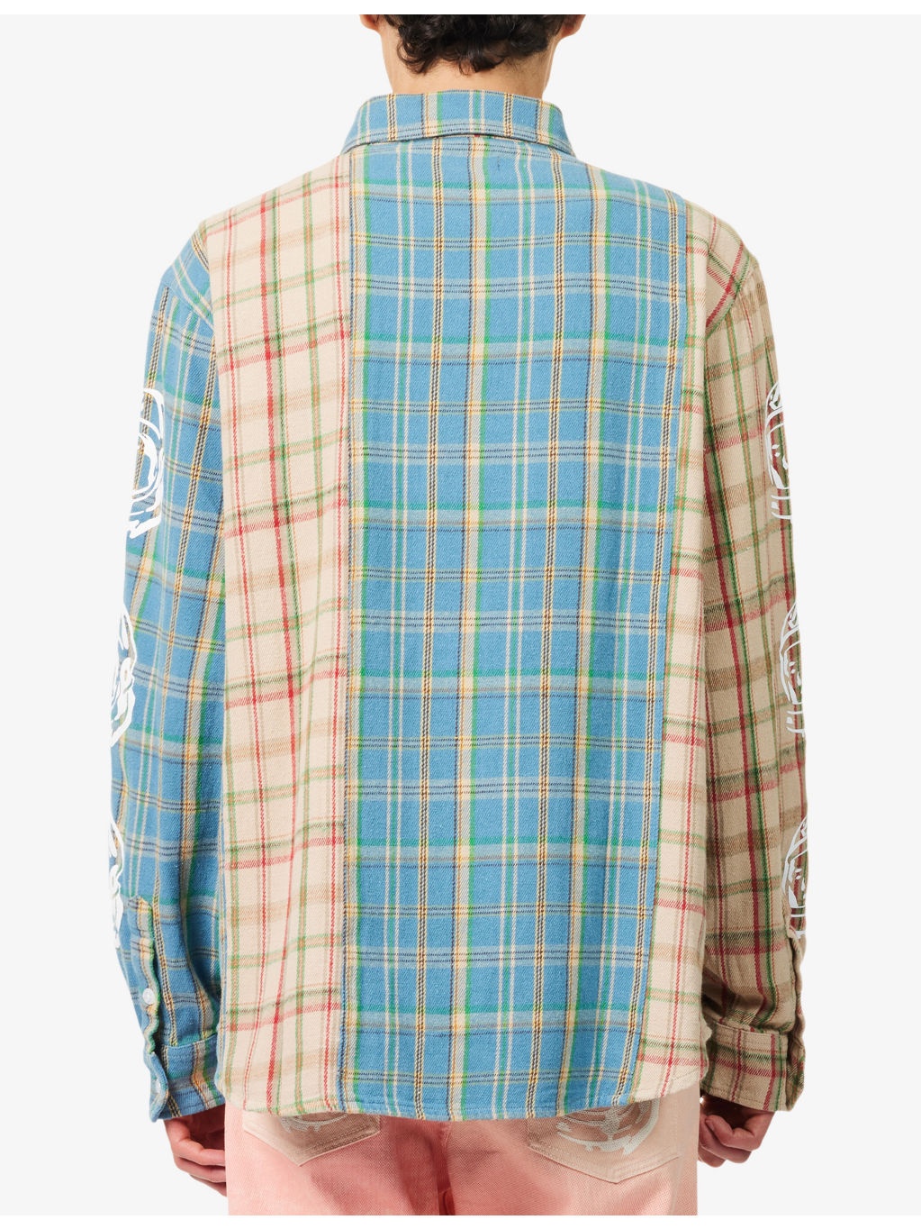 Panelled Checked Cotton Shirt - 4