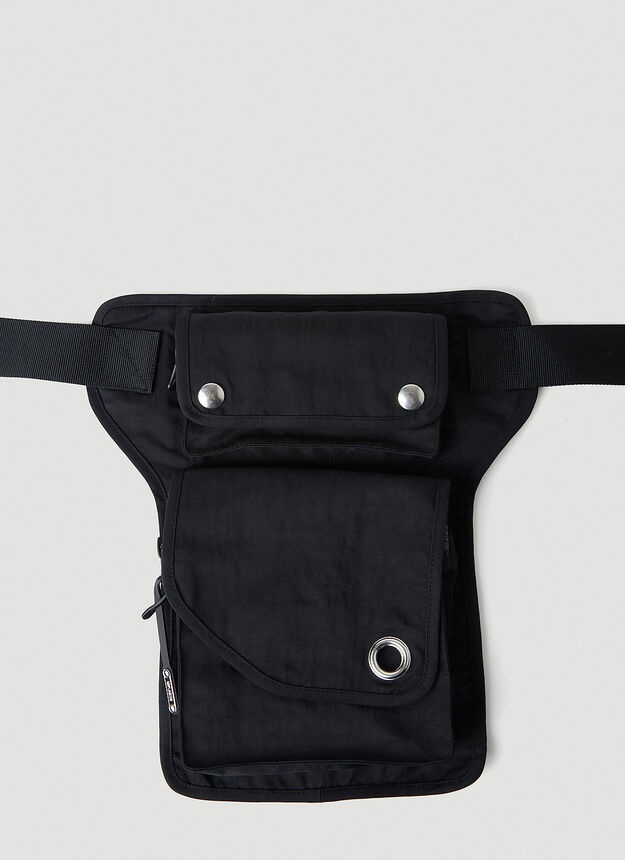 Nylon Vest Bag in Black - 1