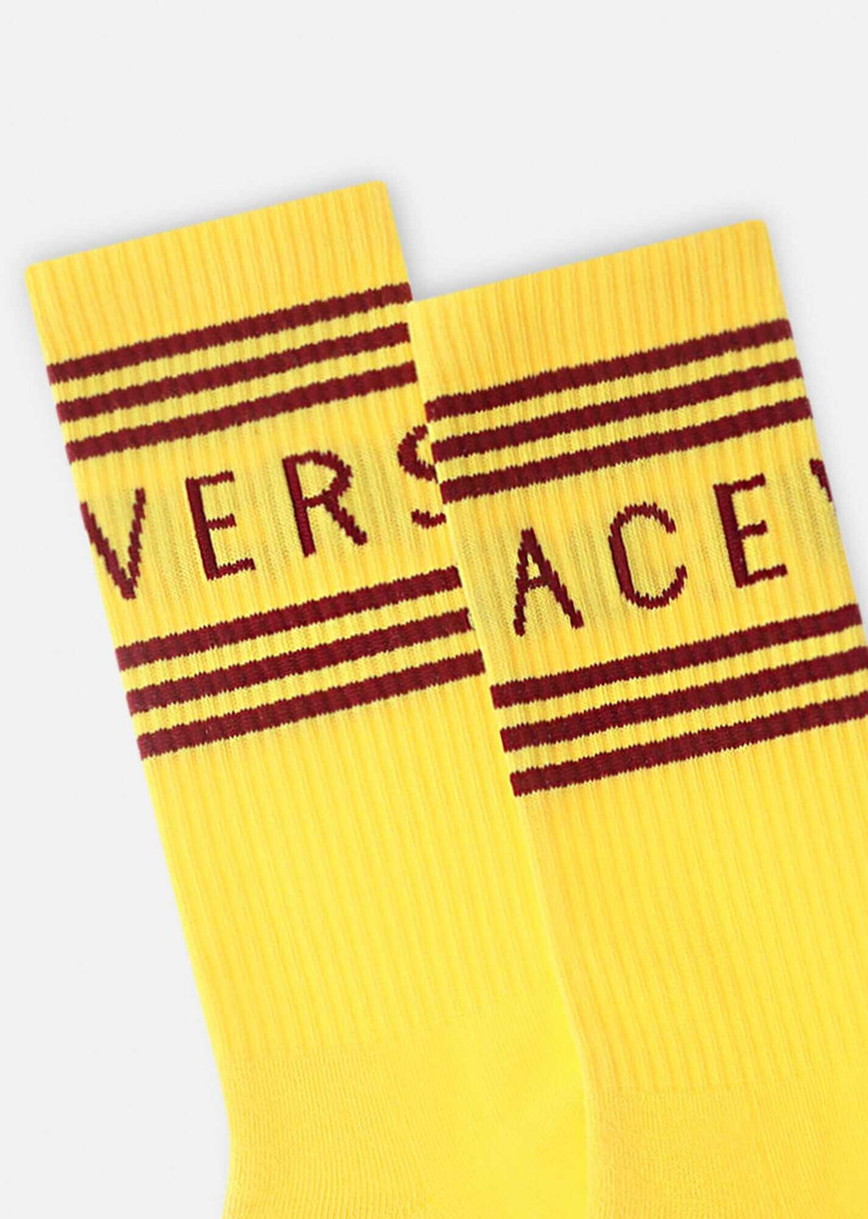 VERSACE 1990s' vintage logo socks outlook