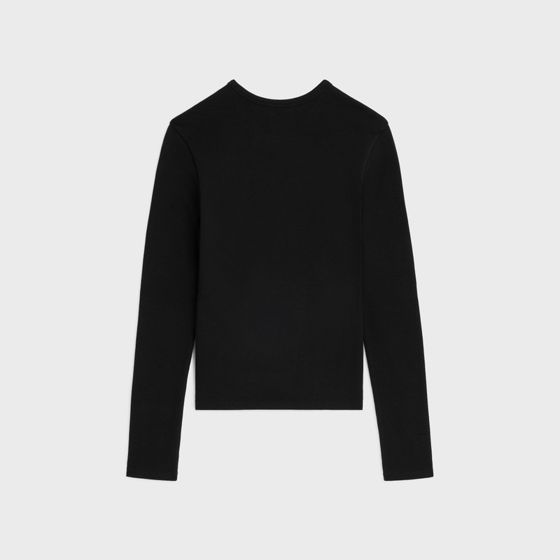 CELINE triomphe t-shirt IN ribbed cotton jersey outlook