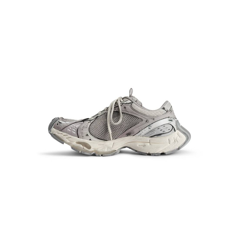 BALENCIAGA Men's Stapler Sneaker  in Beige/grey outlook