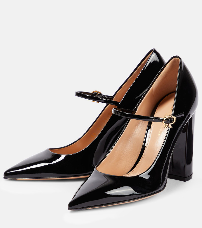 105mm pointed leather pumps 5