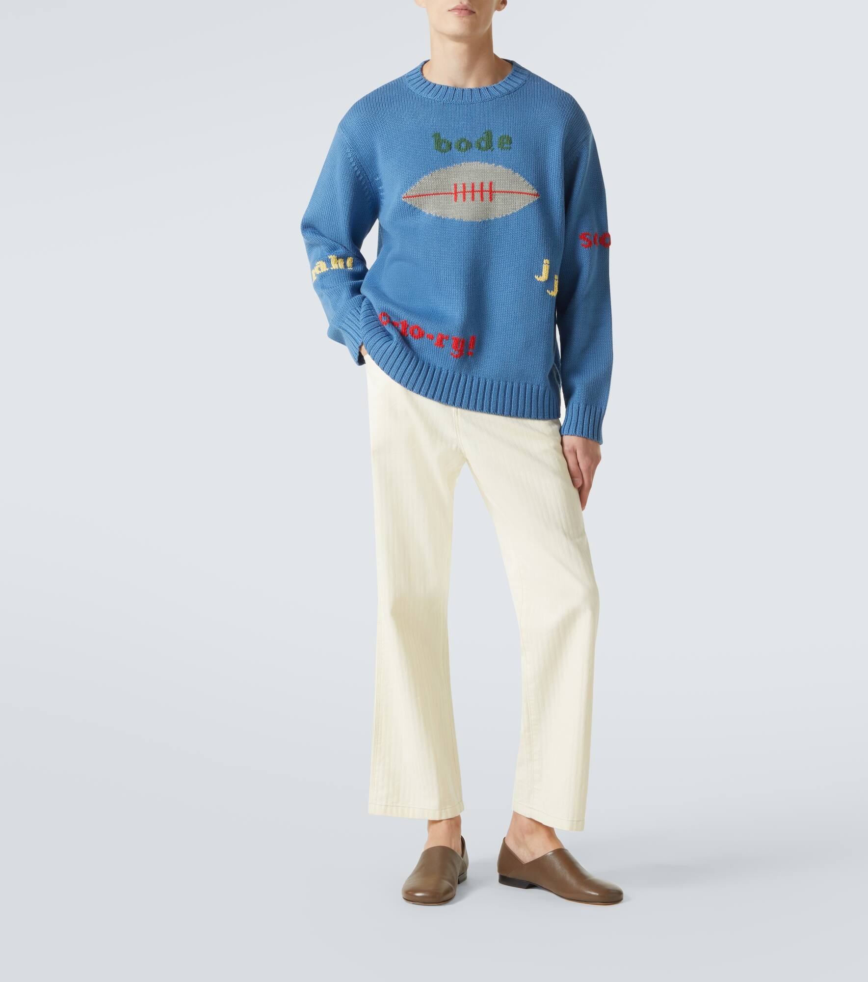 Spirit embroidered cotton and wool sweater - 2