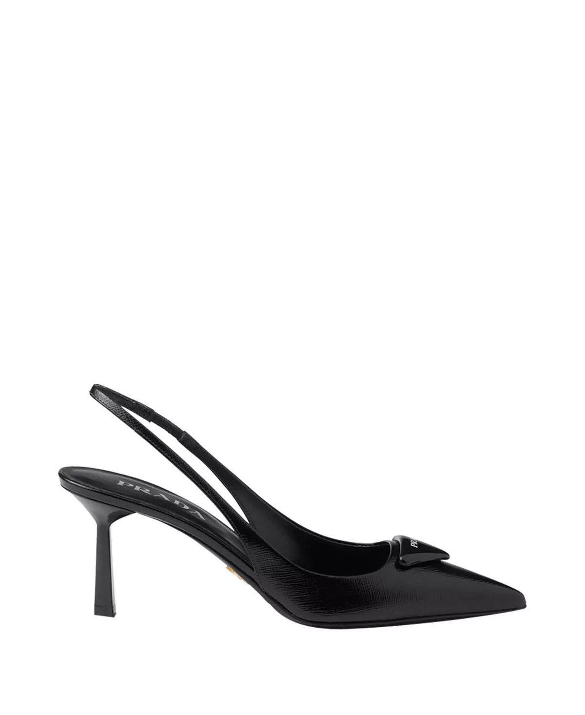 Women's Saffiano Patent Leather Slingback Pumps - 3