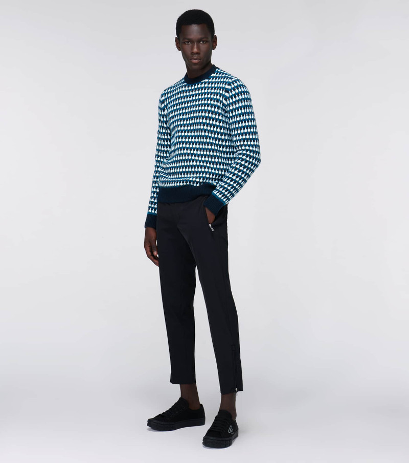 Prada Wool and cashmere jacquard sweater outlook