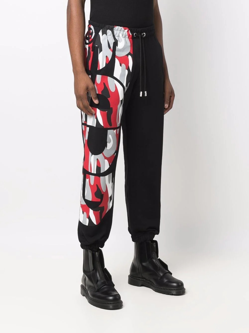 logo-print cotton track pants - 3