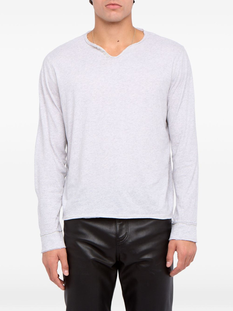 Monsatir Henley button-detail T-shirt 4