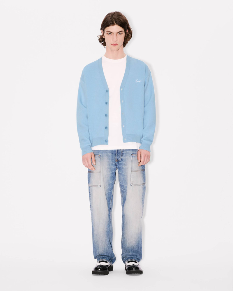 'KENZO Archive Bouquet' embroidered cardigan in cotton wool 5