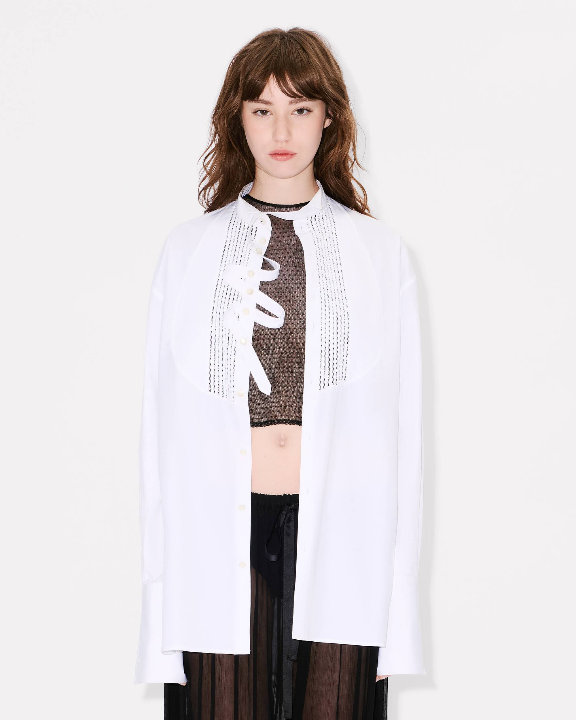 Oversized shirt in cotton poplin - 3