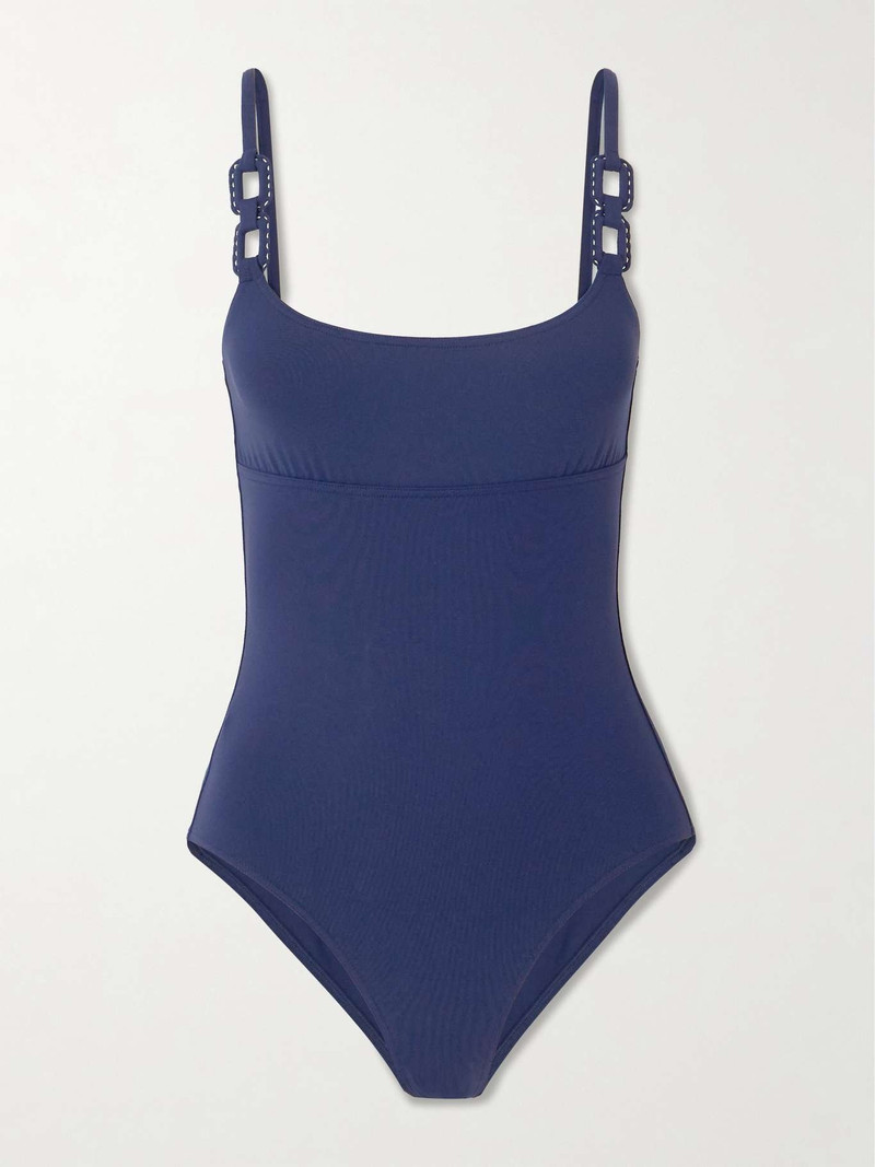 Ancre Côtier embellished swimsuit Navy - 1
