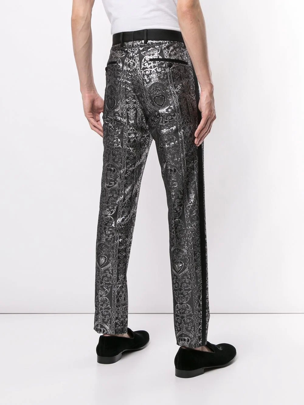 jacquard tailored trousers - 4