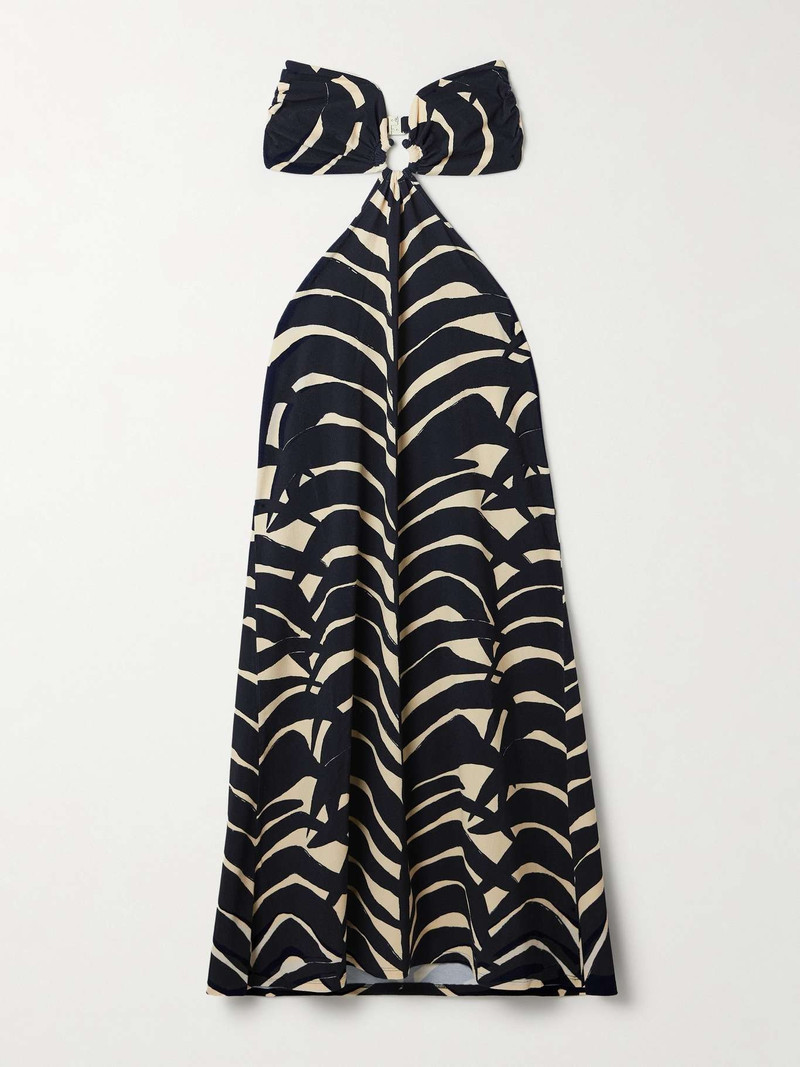 Ocean Layers strapless cutout printed stretch-knit maxi dress - 1