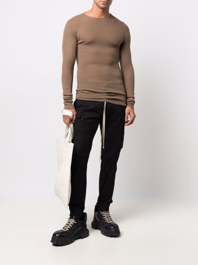 Rick Owens crew neck virgin wool sweater outlook