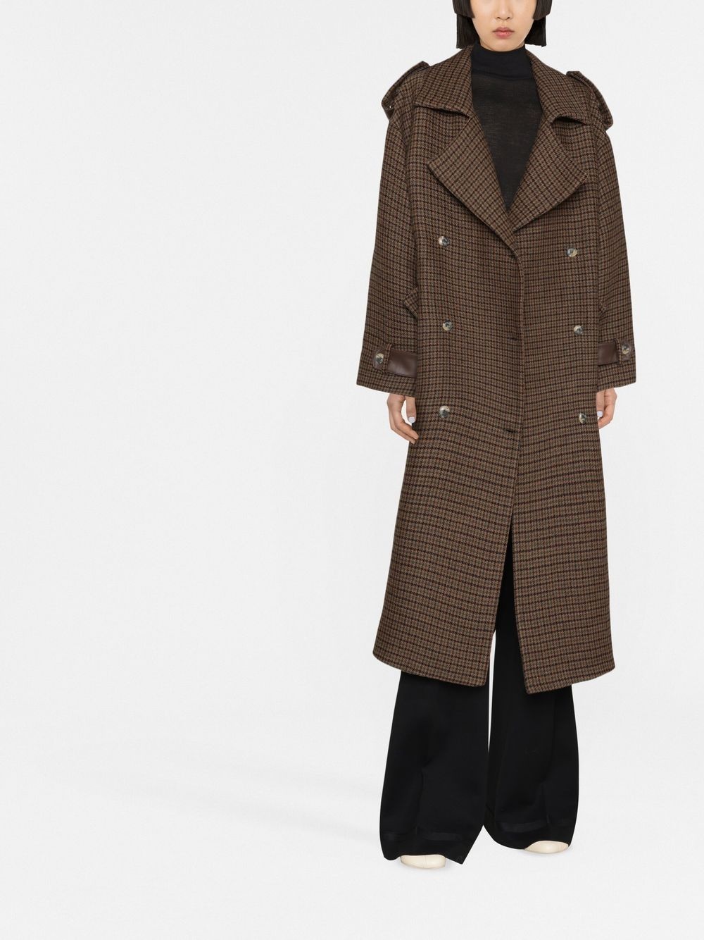 double-breasted button-fastening coat - 2
