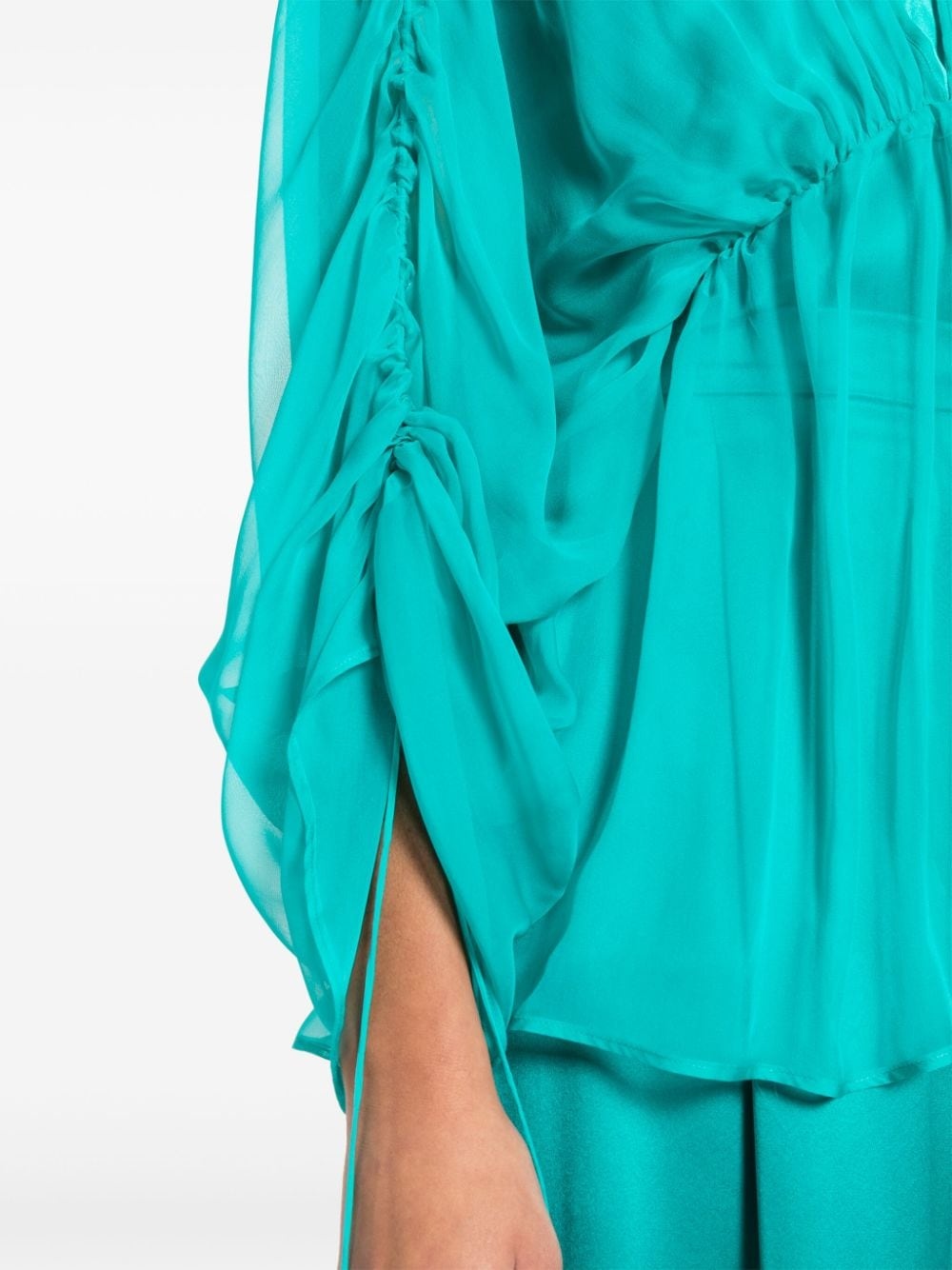 georgette silk blouse - 5