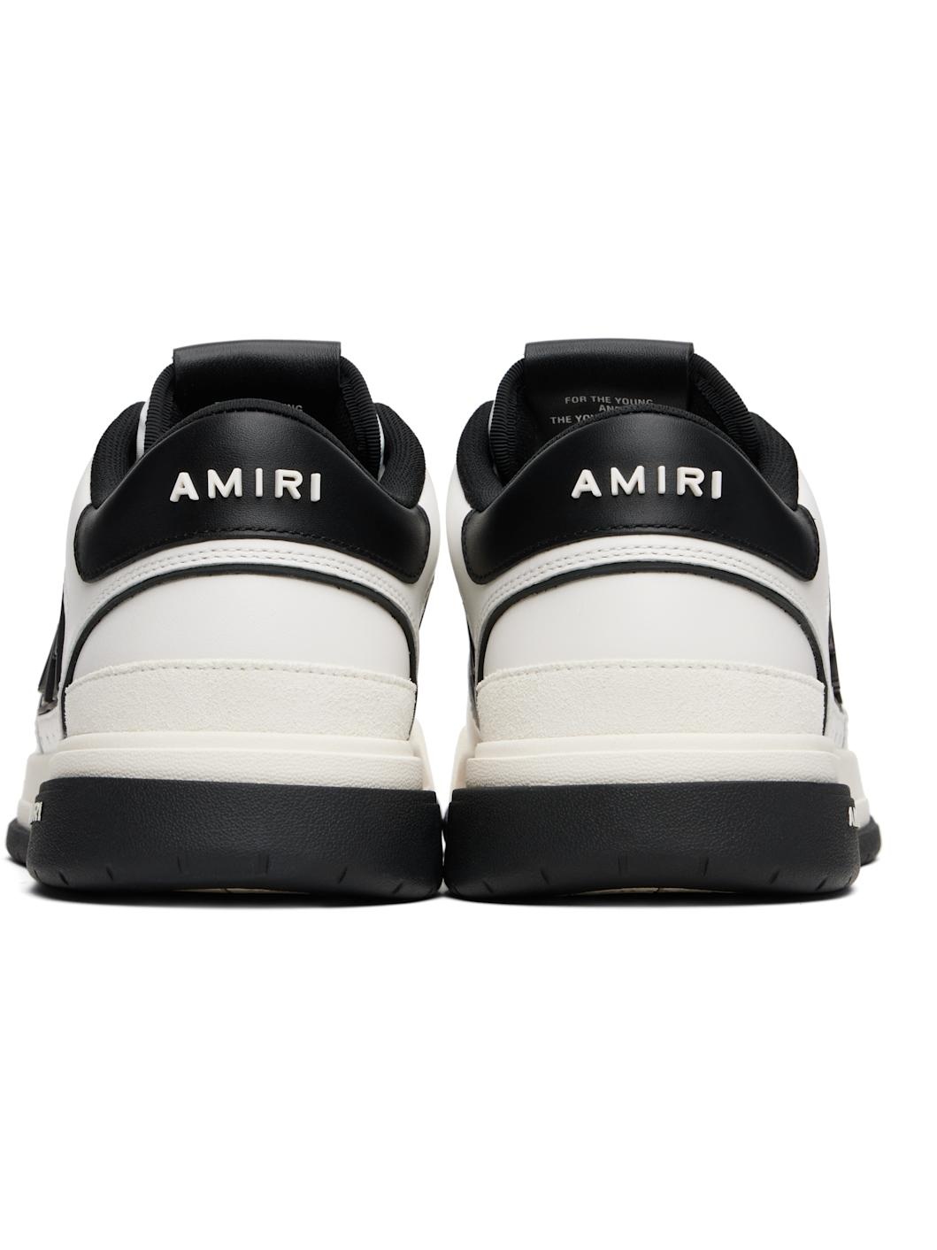 White & Black Classic Low Sneakers - 2
