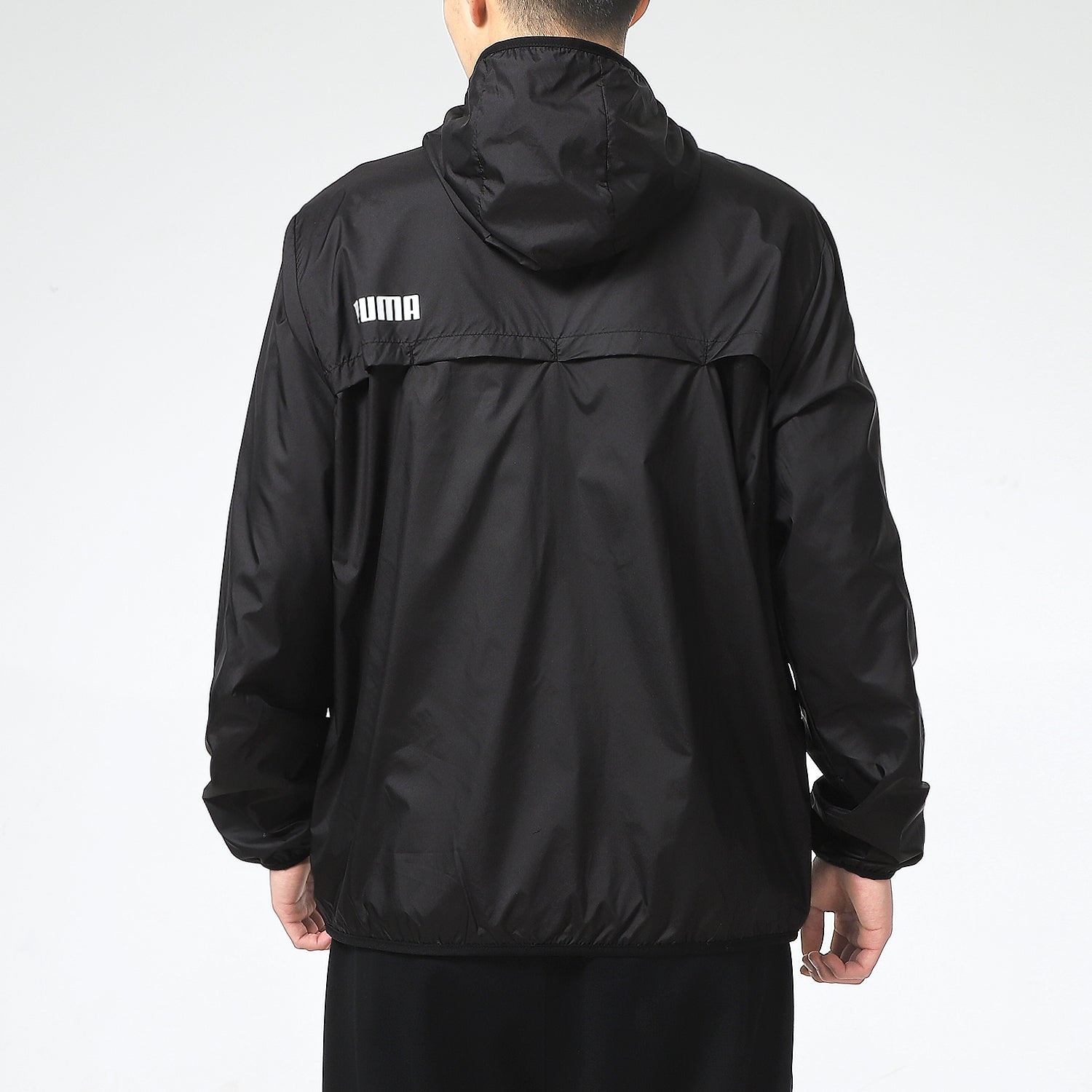 Puma Essentials Solid Windbreaker Jacket 'Black White' 588786-01 - 4