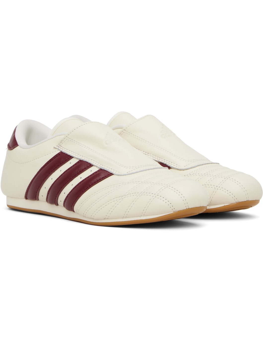 Off-White & Burgundy Taekwondo Sneakers - 4