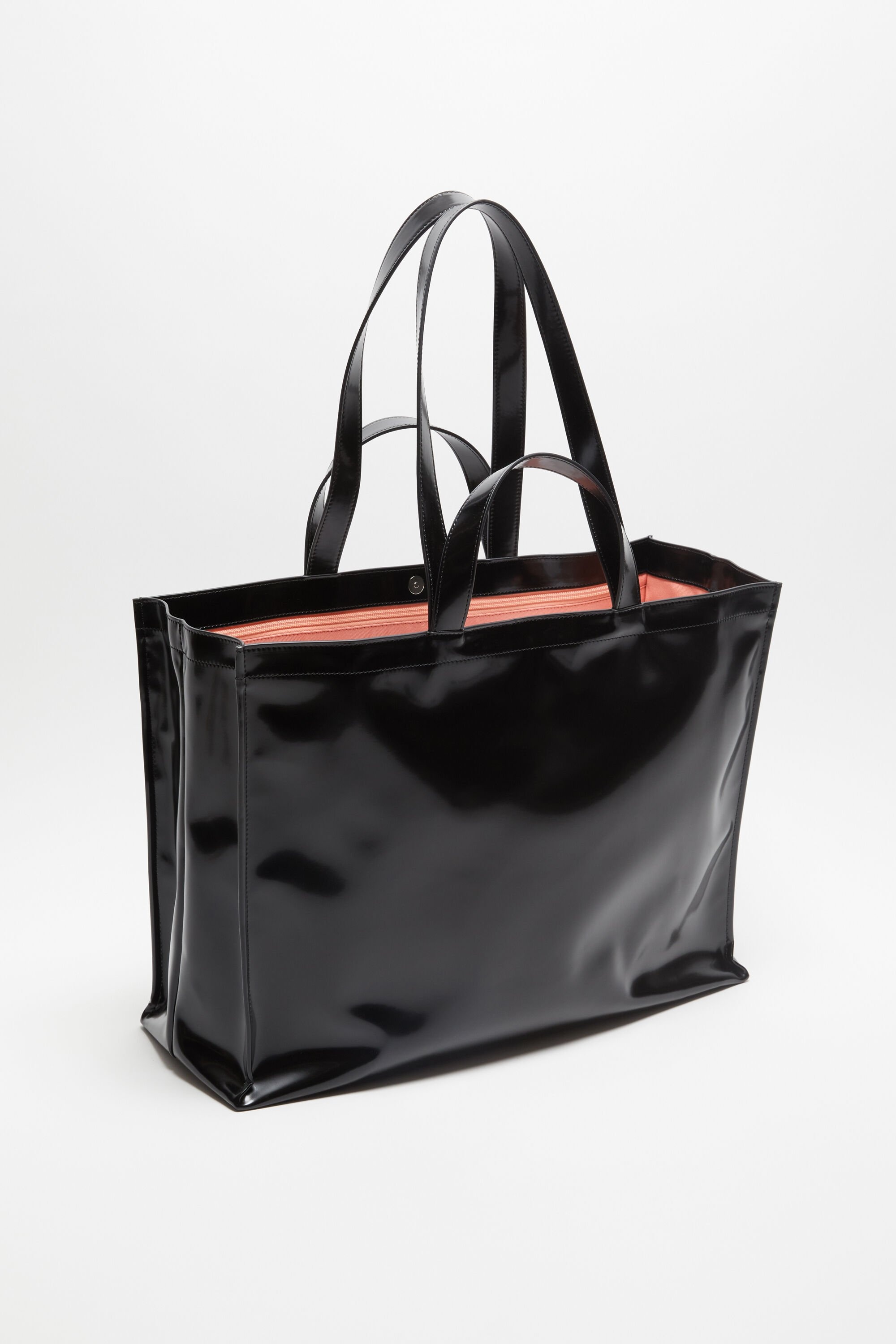 Logo shoulder tote bag - Black - 4