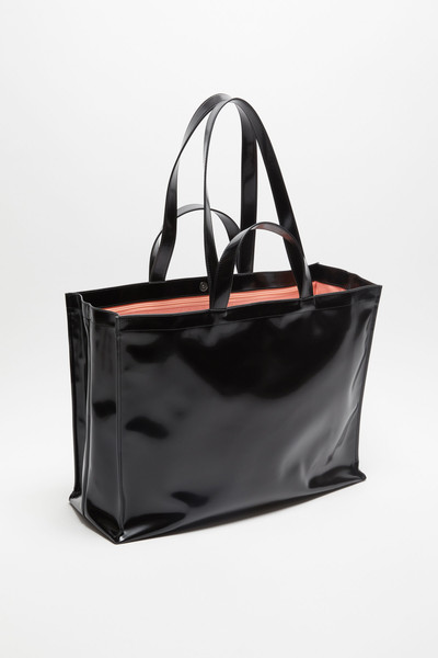 Acne Studios Logo shoulder tote bag - Black outlook