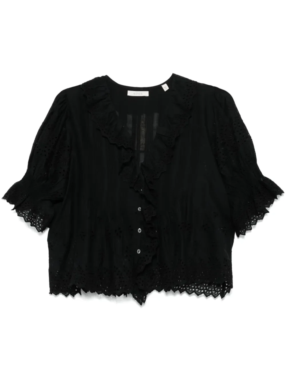 Henri Top in Black Eyelet - 1